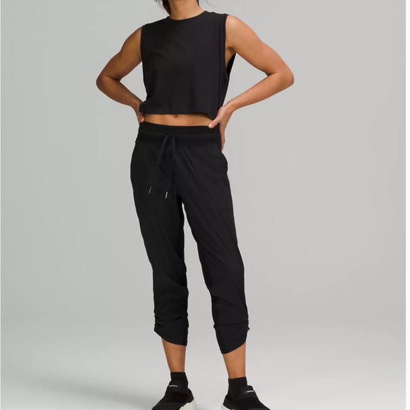 Lululemon Dance Studio Mid-Rise Cropped Pant Black Pinstripe - Picture 4 of 13